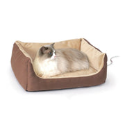 K&H Thermo-Pet Cuddle Cushion Heated Pet Bed – Indoor Heated Sofa-Style Bed for Cats & Small Dogs with Removable Cushion