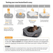 K&H Thermo-Pet Lounge Sleeper Heated Cat & Small Dog Bed – Plush, Non-Slip, Machine Washable Indoor Pet Bed - Pristine Pet