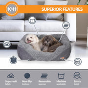 K&H Thermo-Pet Lounge Sleeper Heated Cat & Small Dog Bed – Plush, Non-Slip, Machine Washable Indoor Pet Bed - Pristine Pet