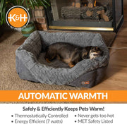 K&H Thermo-Pet Lounge Sleeper Heated Cat & Small Dog Bed – Plush, Non-Slip, Machine Washable Indoor Pet Bed - Pristine Pet