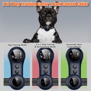 NeoAlly 2-in-1 Dog Training & Bark Control Collar – Automatic Barking Detection, Remote Shock, 5-150lbs Dogs – Rechargeable, Waterproof