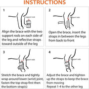 NeoAlly 3-in-1 Front Leg Dog Splint Brace: Rigid & Spring Inserts, Safety Reflective Straps (Pair) - Pristine Pet Supply