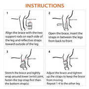 NeoAlly Dog Front Leg Brace with Reflective Straps - Metal Spring Inserts for Carpal Support (Pair)