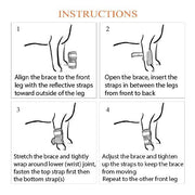 NeoAlly Dog Front Leg Braces: Enhance Safety with Reflective Straps (Pair)