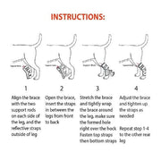 NeoAlly Rear Leg Hock Brace with Spring Strips – Long, Pair - Pristine Pet Supply