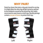 NeoAlly Dog Rear Leg Hock Brace with Safety Reflective Straps for Large Dogs [Long Version]