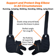 NeoAlly Elbow and Shoulder Brace with Spring Inserts for Dogs and Cats - Enhance Pet Mobility with Optimal Support - Pristine