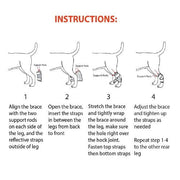 NeoAlly Rear Leg Hock Brace - Metal Spring Strips for Small Dogs [Short Version] (Pair) - Pristine Pet Supply