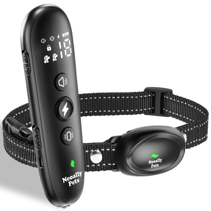 NeoAlly Remote Dog Training Collar for 8-150lbs Dogs – Rechargeable, Waterproof, 3 Training Modes, Security Lock, LED Anti-Lost Lights