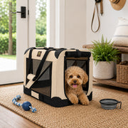Pet Life '360° Vista View' Zippered Soft Folding Collapsible Durable Metal Framed Pet Dog Crate House Carrier