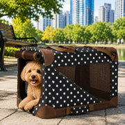 Pet Life '360° Vista View' Zippered Soft Folding Collapsible Durable Metal Framed Pet Dog Crate House Carrier