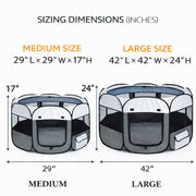 Pet Life 'All-Terrain' Lightweight Easy Folding Wire-Framed Collapsible Travel Pet Dog Playpen crate