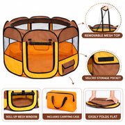 Pet Life 'All-Terrain' Lightweight Easy Folding Wire-Framed Collapsible Travel Pet Dog Playpen crate