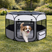 Pet Life 'All-Terrain' Lightweight Easy Folding Wire-Framed Collapsible Travel Pet Dog Playpen crate