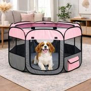 Pet Life 'All-Terrain' Lightweight Easy Folding Wire-Framed Collapsible Travel Pet Dog Playpen crate