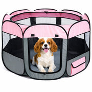 Pet Life 'All-Terrain' Lightweight Easy Folding Wire-Framed Collapsible Travel Pet Dog Playpen crate