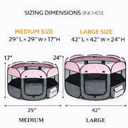 Pet Life 'All-Terrain' Lightweight Easy Folding Wire-Framed Collapsible Travel Pet Dog Playpen crate