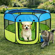 Pet Life 'All-Terrain' Lightweight Easy Folding Wire-Framed Collapsible Travel Pet Dog Playpen crate