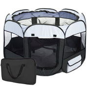 Pet Life 'All-Terrain' Lightweight Easy Folding Wire-Framed Collapsible Travel Pet Dog Playpen crate