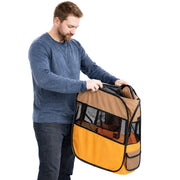 Pet Life 'All-Terrain' Lightweight Easy Folding Wire-Framed Collapsible Travel Pet Dog Playpen crate