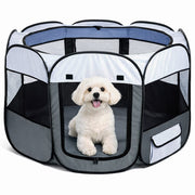 Pet Life 'All-Terrain' Lightweight Easy Folding Wire-Framed Collapsible Travel Pet Dog Playpen crate