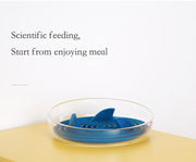 Pet Life 'Cirlicue' Shark Fin Shaped Modern Slow Feeding Pet Bowl