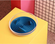 Pet Life 'Cirlicue' Shark Fin Shaped Modern Slow Feeding Pet Bowl