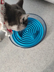 Pet Life 'Cirlicue' Shark Fin Shaped Modern Slow Feeding Pet Bowl
