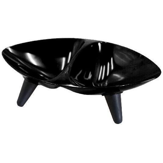 Pet Life 'Couture Sculptured' Dishwasher Safe Melamine Food and Water Double Pet Bowl