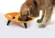 Pet Life 'Couture Sculptured' Dishwasher Safe Melamine Food and Water Double Pet Bowl