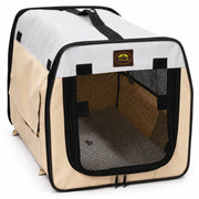 Pet Life 'Easy Folding' Zippered Folding Collapsible Wire Framed Lightweight Pet Dog Crate Carrier