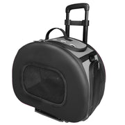 Pet Life 'Final Destination' Airline Approved 2-in-1 Tough-Shell Wheeled Collapsible Travel Fashion Pet Dog Carrier Crate