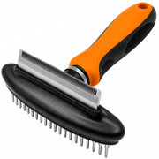 Pet Life Flex Series 2-in-1 Dual-Sided Grooming Undercoat Pet Rake and Deshedder