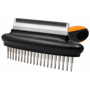 Pet Life Flex Series 2-in-1 Dual-Sided Grooming Undercoat Pet Rake and Deshedder