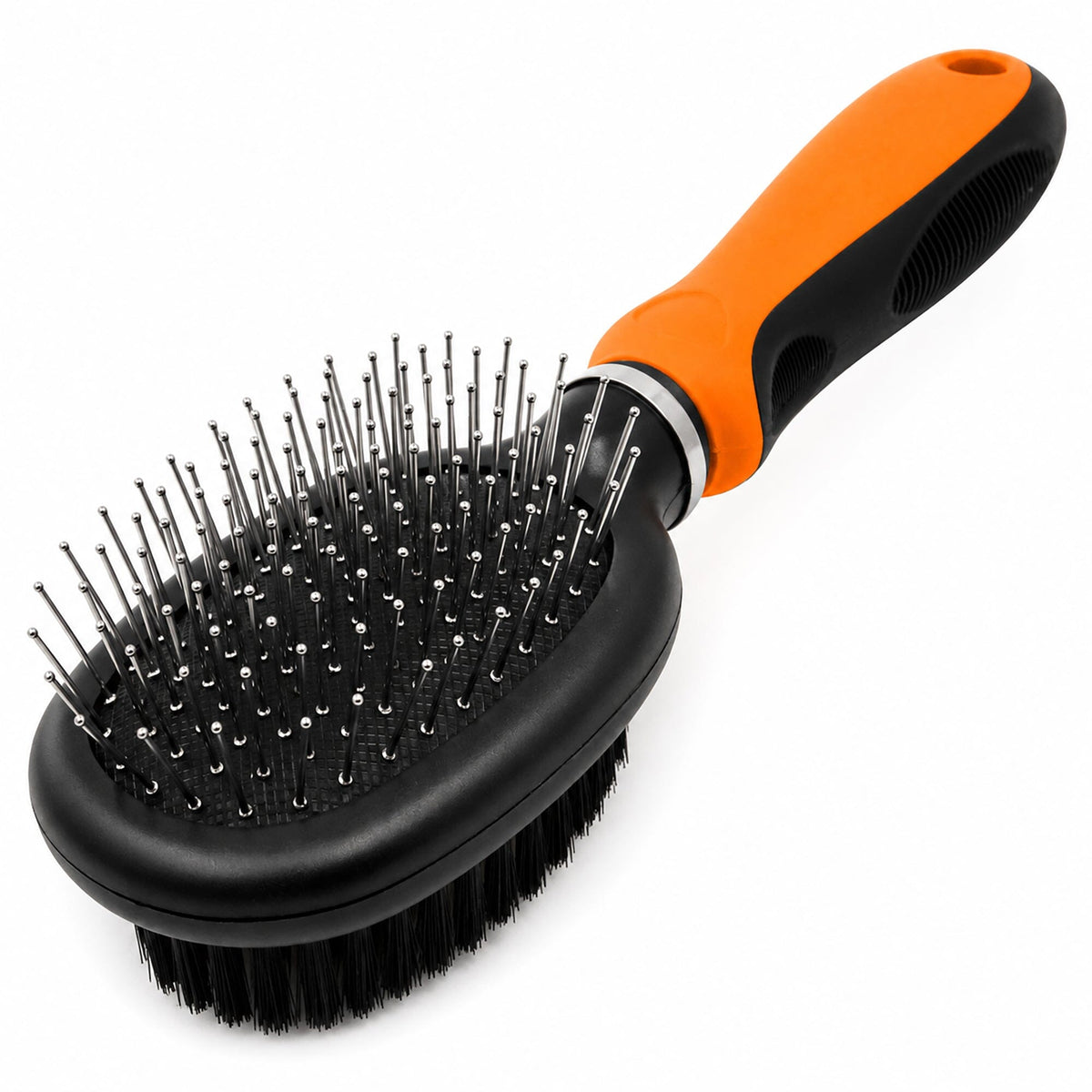 Pet Life Flex Series 2-in-1 Dual-Sided Pin and Bristle Grooming Pet Brush