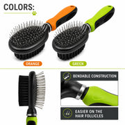 Pet Life Flex Series 2-in-1 Dual-Sided Pin and Bristle Grooming Pet Brush