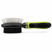 Pet Life Flex Series 2-in-1 Dual-Sided Pin and Bristle Grooming Pet Brush