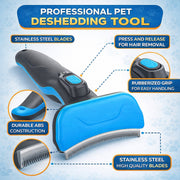 Pet Life 'Fur-Guard' Easy Self-Cleaning Grooming Deshedder Pet Comb