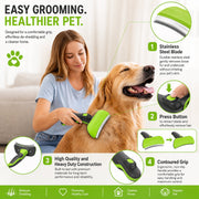 Pet Life 'Fur-Guard' Easy Self-Cleaning Grooming Deshedder Pet Comb