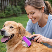 Pet Life 'Fur-Guard' Easy Self-Cleaning Grooming Deshedder Pet Comb