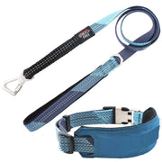 Pet Life 'Geo-prene' 2-in-1 Shock Absorbing Neoprene Padded Reflective Dog Leash and Collar