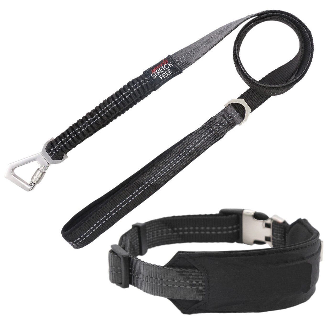 Pet Life 'Geo-prene' 2-in-1 Shock Absorbing Neoprene Padded Reflective Dog Leash and Collar