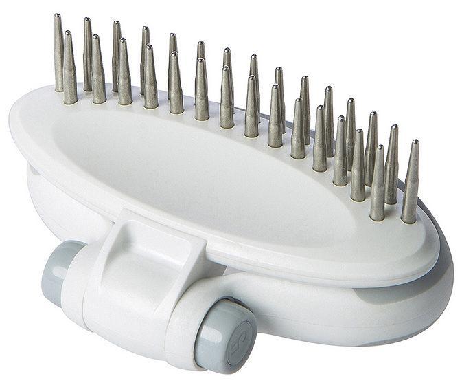 Pet Life 'Gyrater' Swivel Travel Dual-Rowed Grooming Undercoat Pet Rake
