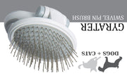 Pet Life 'Gyrater' Travel Swivel Pet Grooming Pin Brush