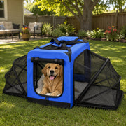 Pet Life 'Hounda Accordion' Metal Framed Soft-Folding Collapsible Dual-Sided Expandable Pet Dog Crate
