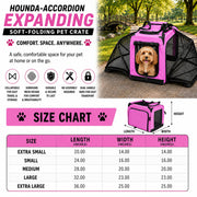 Pet Life 'Hounda Accordion' Metal Framed Soft-Folding Collapsible Dual-Sided Expandable Pet Dog Crate