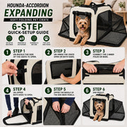 Pet Life 'Hounda Accordion' Metal Framed Soft-Folding Collapsible Dual-Sided Expandable Pet Dog Crate
