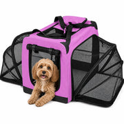 Pet Life 'Hounda Accordion' Metal Framed Soft-Folding Collapsible Dual-Sided Expandable Pet Dog Crate