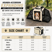 Pet Life 'Hounda Accordion' Metal Framed Soft-Folding Collapsible Dual-Sided Expandable Pet Dog Crate