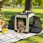 Pet Life 'Hounda Accordion' Metal Framed Soft-Folding Collapsible Dual-Sided Expandable Pet Dog Crate